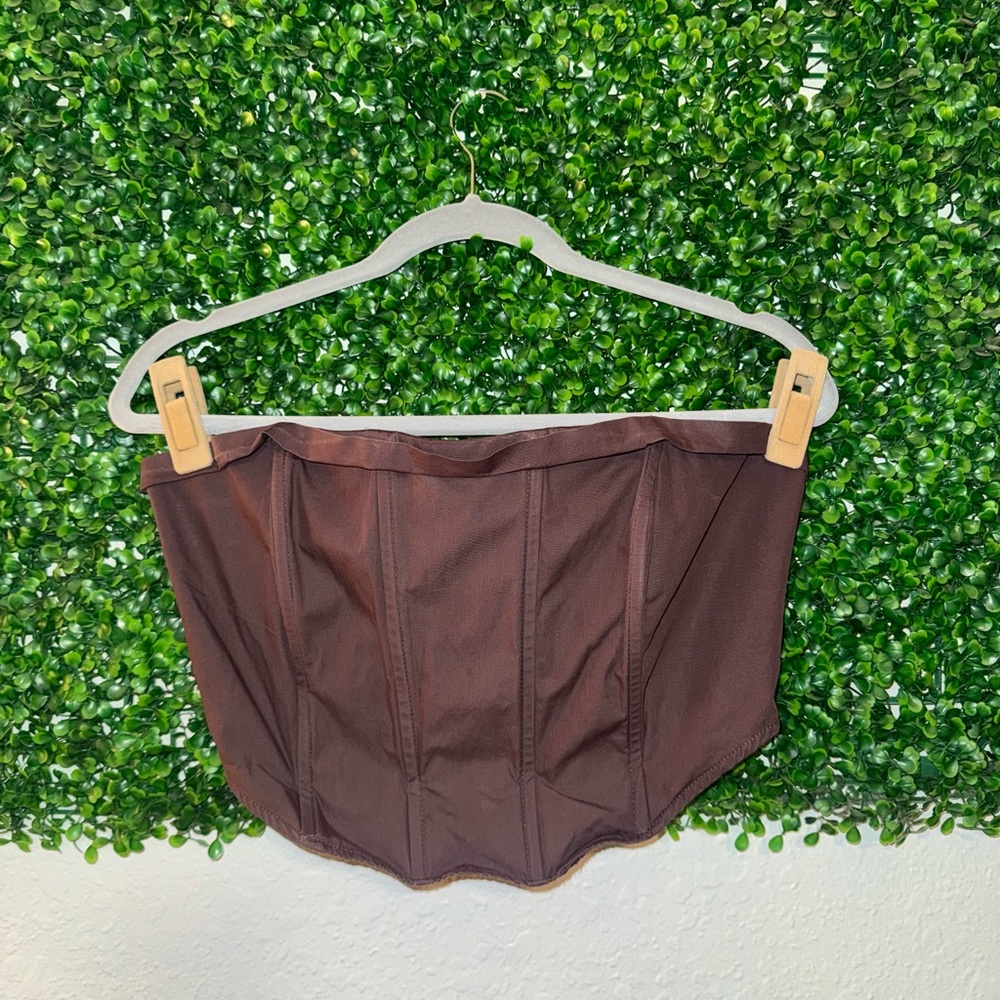 Kendall and Kylie Brown Corset Top Size Medium